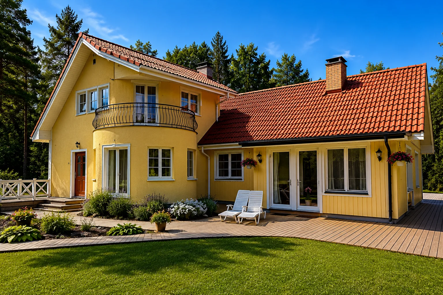 Hooldatud eramu välispinnad